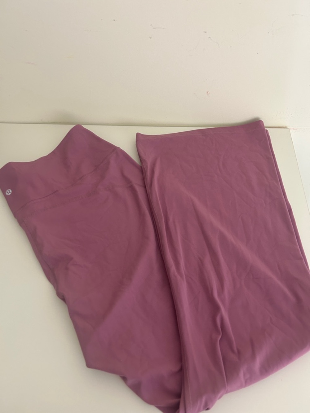 Lululemon Groove Super-High-Rise Flared Pant Nulu Velvet Dust Pink/Lilac Size 20 - Picture 15 of 16